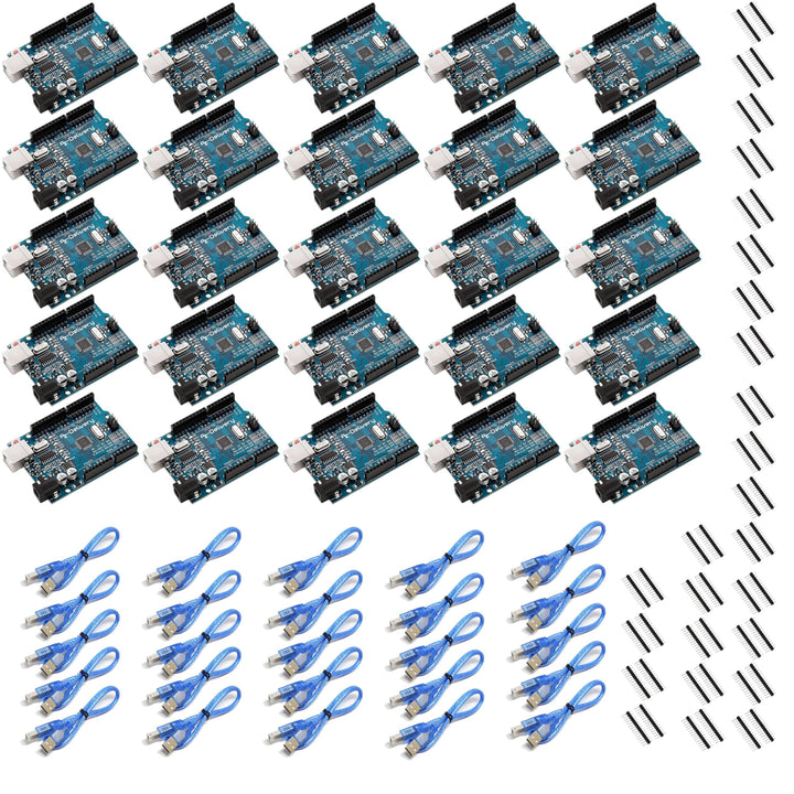 AZDelivery 25 x Mikrocontroller Board AZ-ATmega328-Board mit USB-Kabel inklusive E-Book!, 25