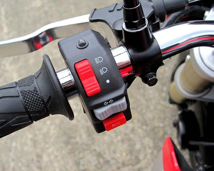 Motorrad Schalter Baugruppe Schaltanlage Cluster für Scheinwerfer, Blinker, Hupe Passend für 22mm 7/