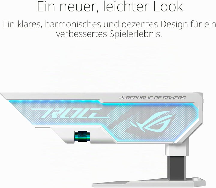 ASUS ROG Herculx Grafikkartenhalter White (Stützhöhe 72-128 mm, integriertes 3D-ARGB-Element, Aura S