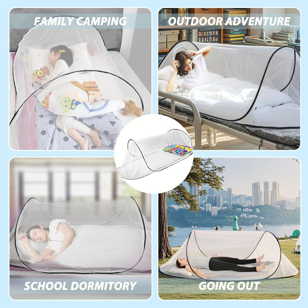 Moskitonetz Pop Up, 200 x 80 x 56 cm Faltbares Mückennetz, Tragbares Campingzelt Moskitonetz Bett fü