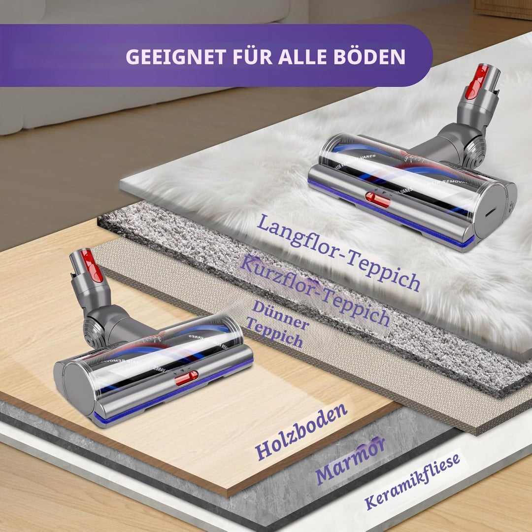 Torque Drive Bodendüse für Dyson V11 V15 V10 V8 V7 Bürste Anti-Tangle Einstellbare Saugkraft Elektri