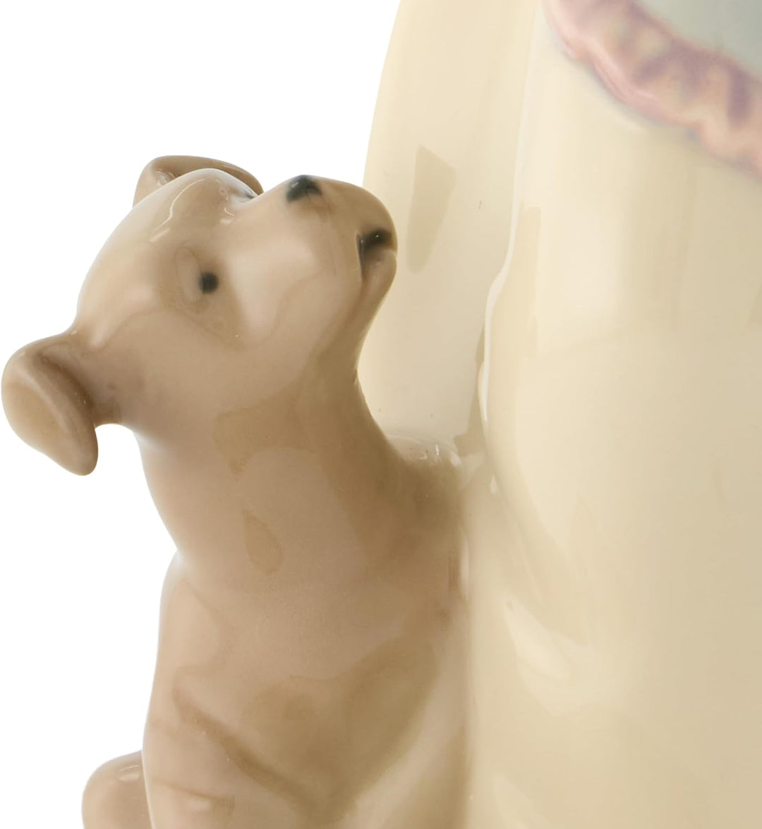 NAO Porcelain by Lladro PUPPY'S Birthday (Special Edition) (Girl Holding Cake with Puppy Dog) 200170