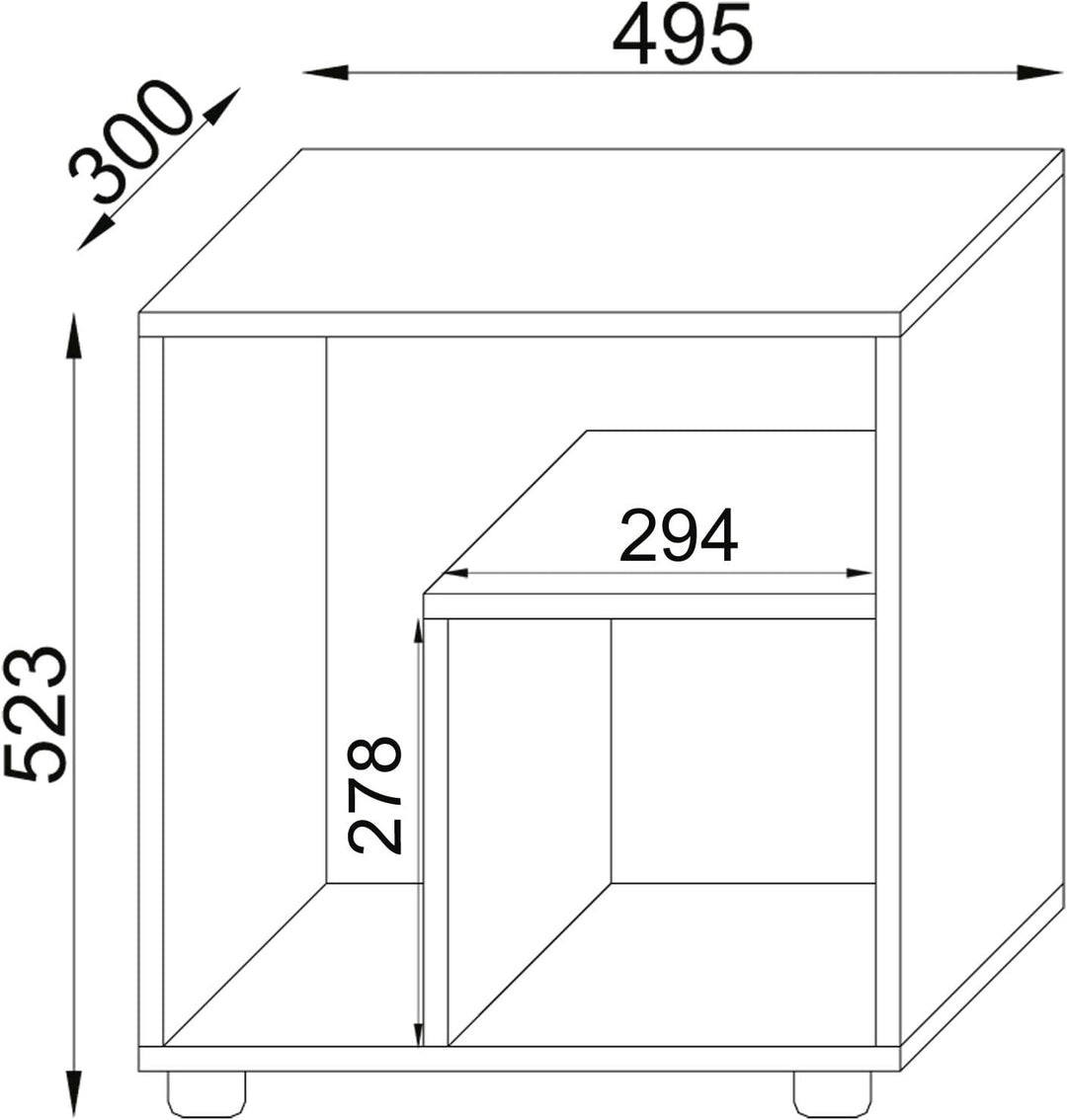 VCM Holz Beistelltisch Couchtisch Sofatisch Nachttisch Wohnzimmertisch Kaffeetisch Zeito Weiss, Weis