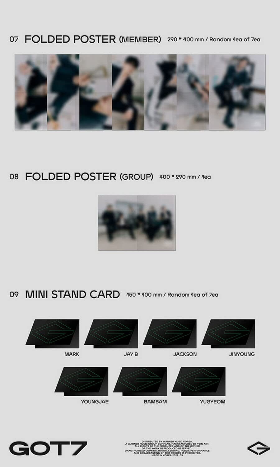 GOT7 - GOT7 Mini Album ( YUGYEOM Ver. + 1ea STORE GIFT CARD ) K-POP SEALED, Audio-CD