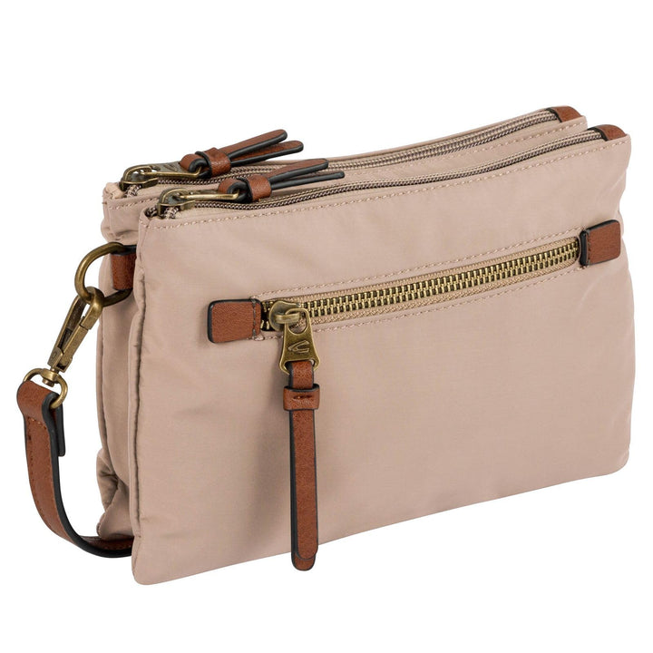 camel active bags Bari Damen Umhängetasche Crossbody Bag Klein Beige Beige 22 x 5 x 15, Beige 22 x 5