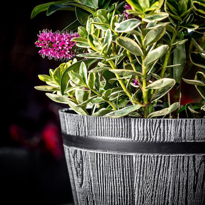 KADAX Blumentopf, Blumenkübel aus Kunststoff, runder Pflanzkübel, Innen- und Aussenbereich, Übertopf