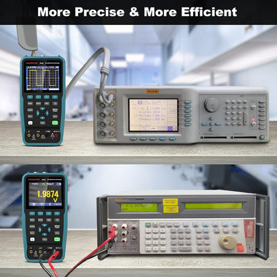 Digitales Oszilloskop,HANMATEK Handheld-Digitaloszilloskop HO102 100Mhz Bandbreite, 2 Kanal 2 in 1 O