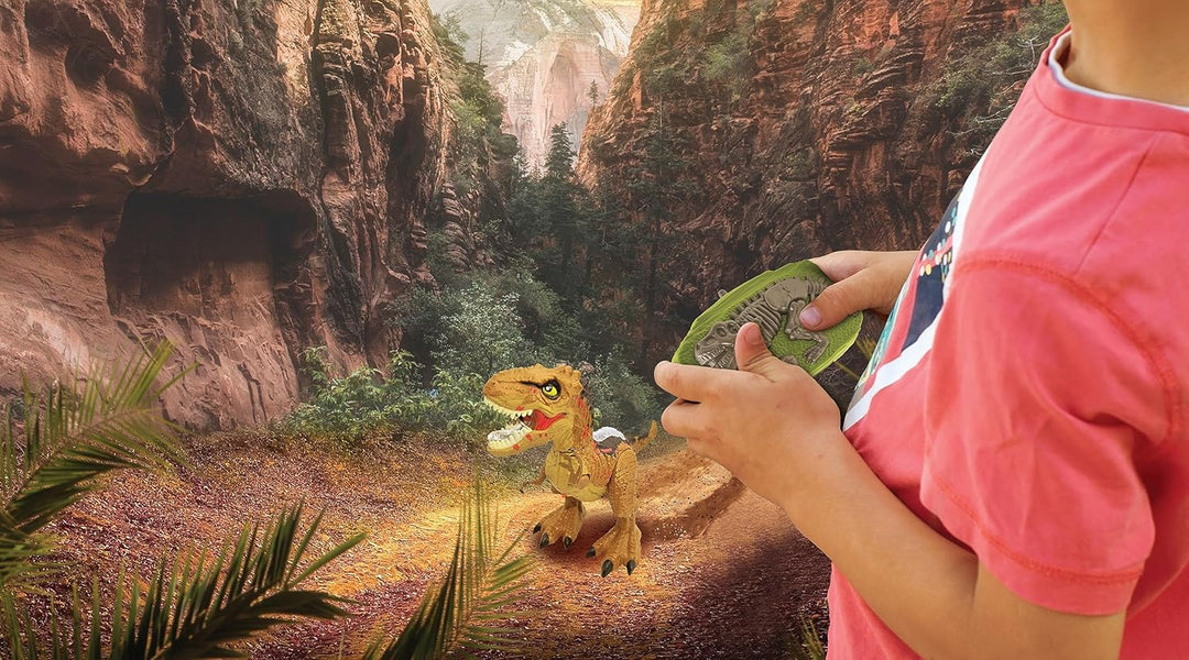 Lexibook - RC Tyrannosaurus Control, Realistischer Dinosaurier, Gliederbewegungen, Brüllen, Rauch Sp