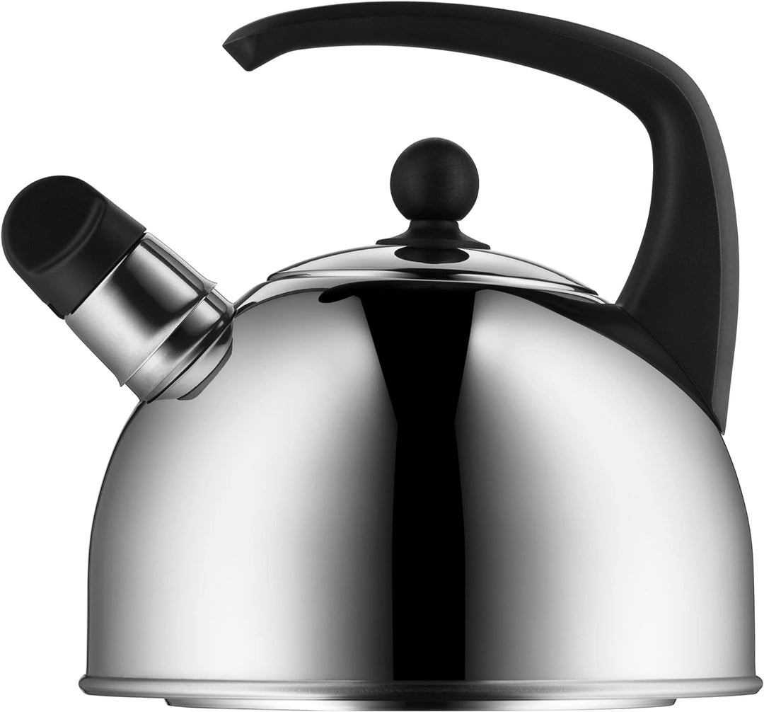 WMF Wasserkessel Induktion 2l, Flötenkessel, Teekessel mit Flöte, Cromargan Edelstahl poliert