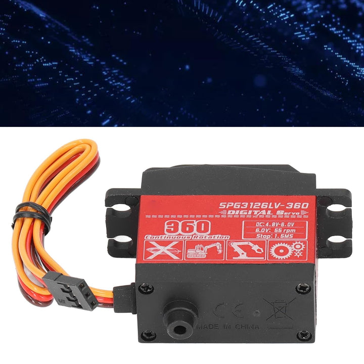 Servo mit kontinuierlicher Rotation, geräuscharm, schnelle Wärmeableitung, wasserdicht, 26 kg, digit