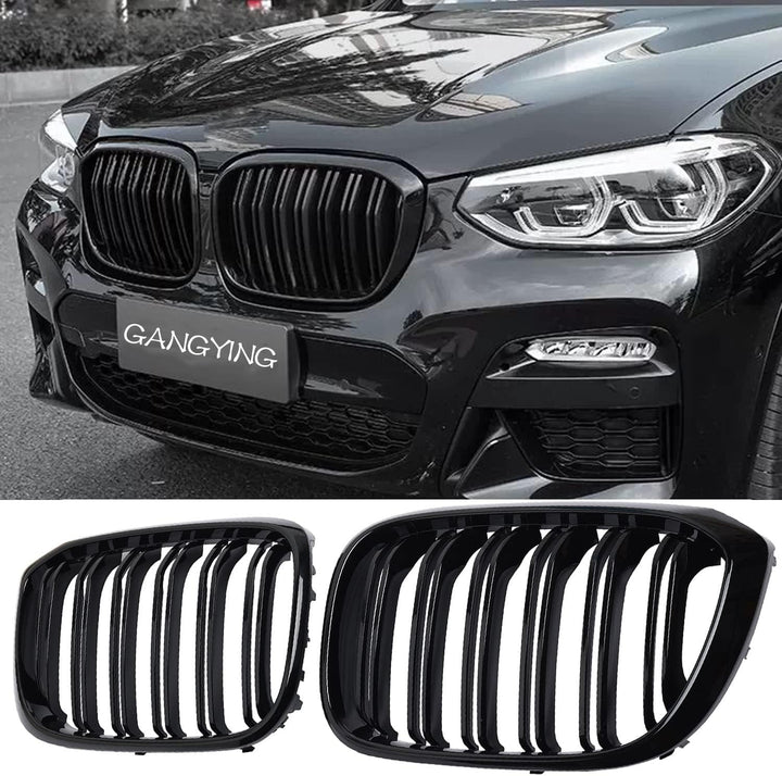 Gangying G01 Nieren Schwarz,Kühlergrill für BMW X3 G01 2018-2021 X4 G02 2019-2021 X3 Grill x4 Grill