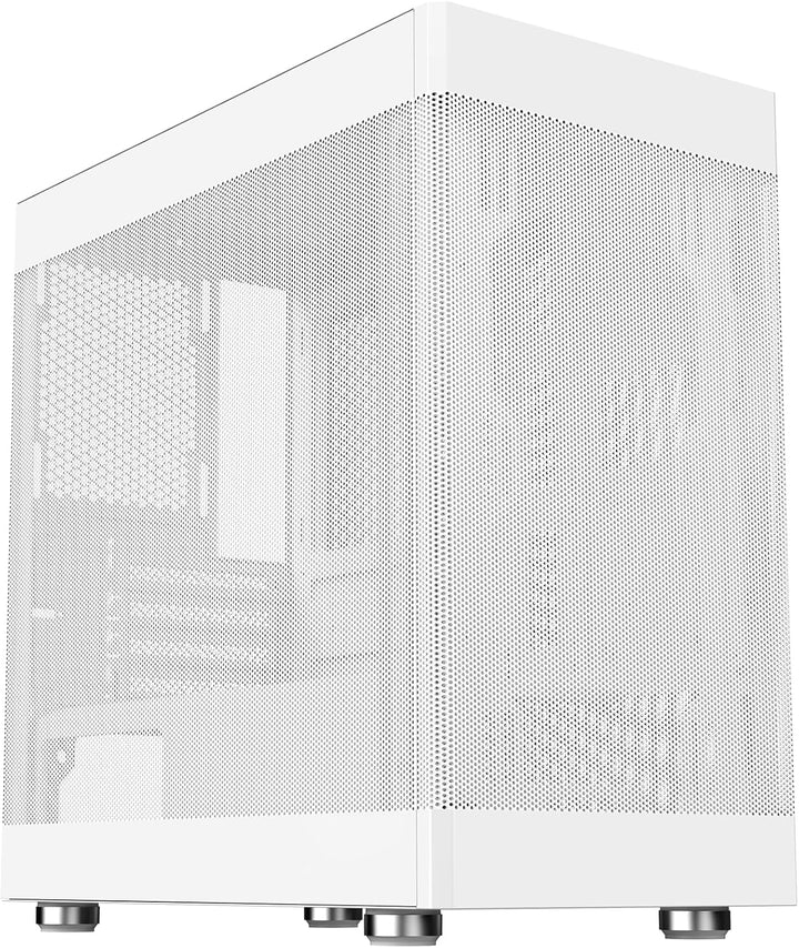 Itek Case PROMESH 35W – Gaming Office Mini Tower mATX, Typ-C, 2xUSB3, 3 Seiten MESH, White Edition