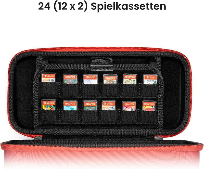 tomtoc Tasche Case für Nintendo Switch / Switch OLED Modell, Hard Tragetasche für Switch Konsole, 24