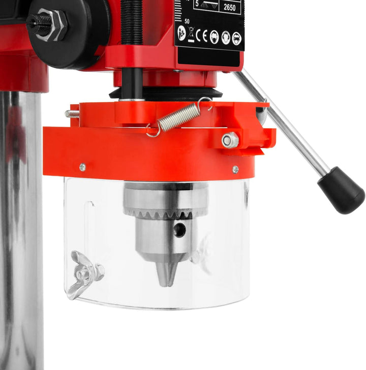 EBERTH Tischbohrmaschine 350 Watt, 50mm Spindelhub, 5 Geschwindigkeiten max. 2650U/Min, Standbohrmas