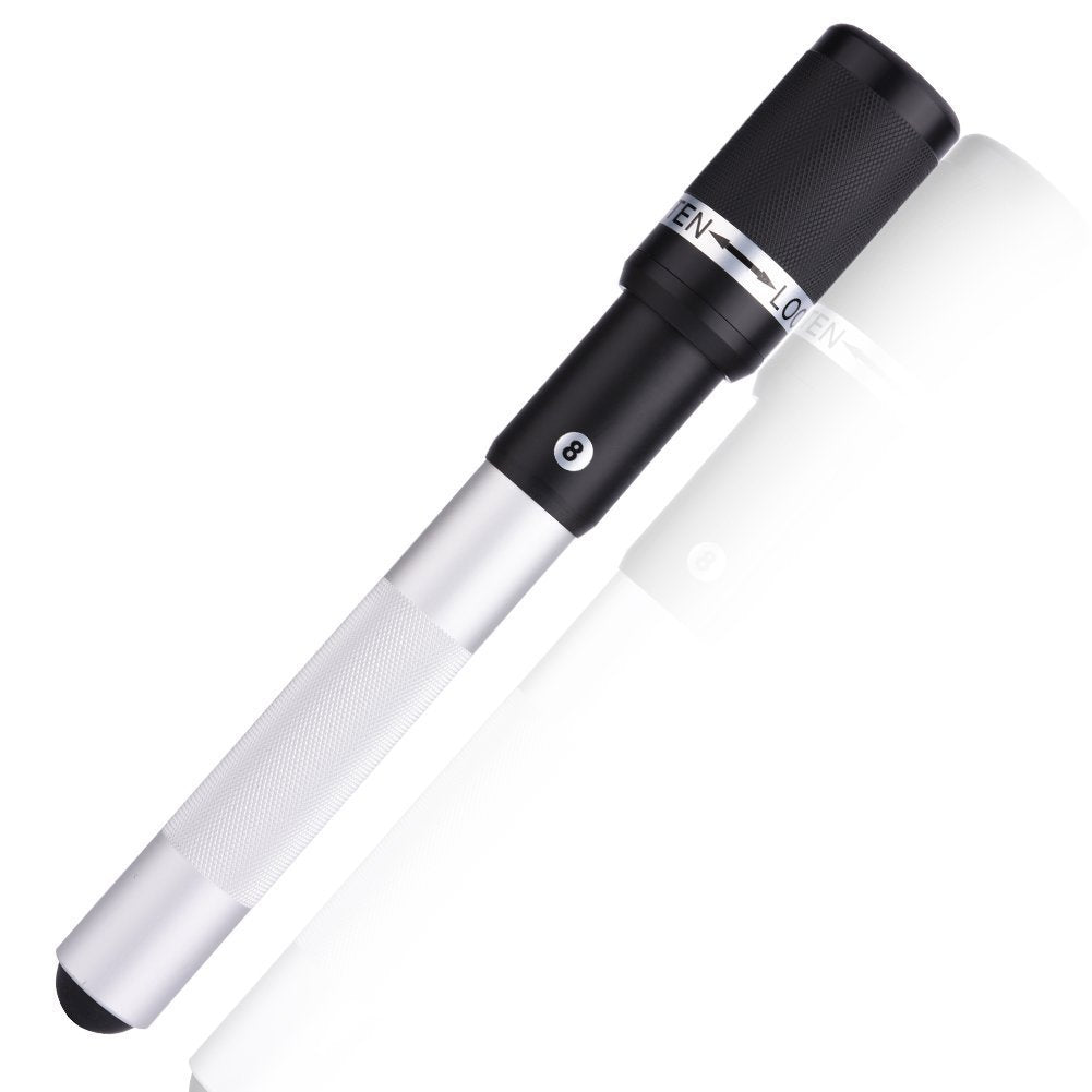 VGEBY 32 cm verstellbare Queue aus Aluminiumlegierung Billiard Holder Push des Teleskop-Queues Verlä