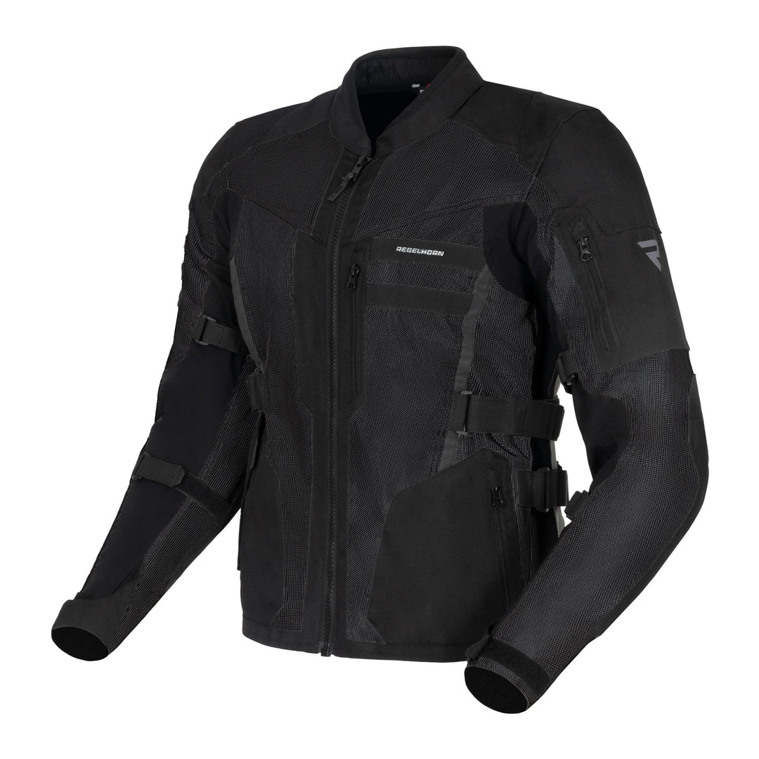 REBELHORN Scandal II Motorradjacke Herren | Textile | Ellbogen und Schulterprotektoren | Grosse Mesh