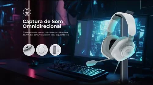 Havit H2230d Gaming Headset mit abnehmbarem, omnidirektionalem Mikrofon – 50 mm Treiber & Surround S