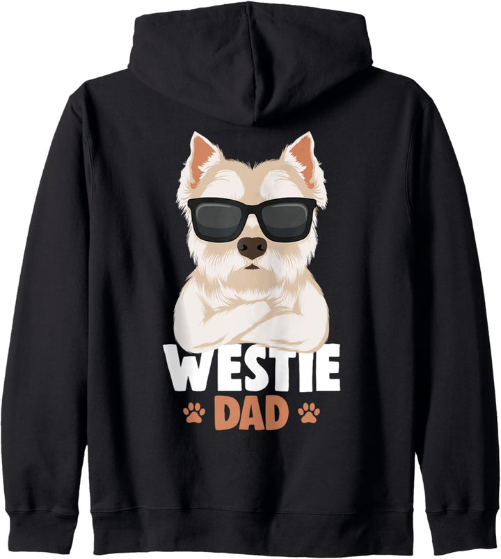 West Highland White Terrier Westie Dad Hund Kapuzenjacke