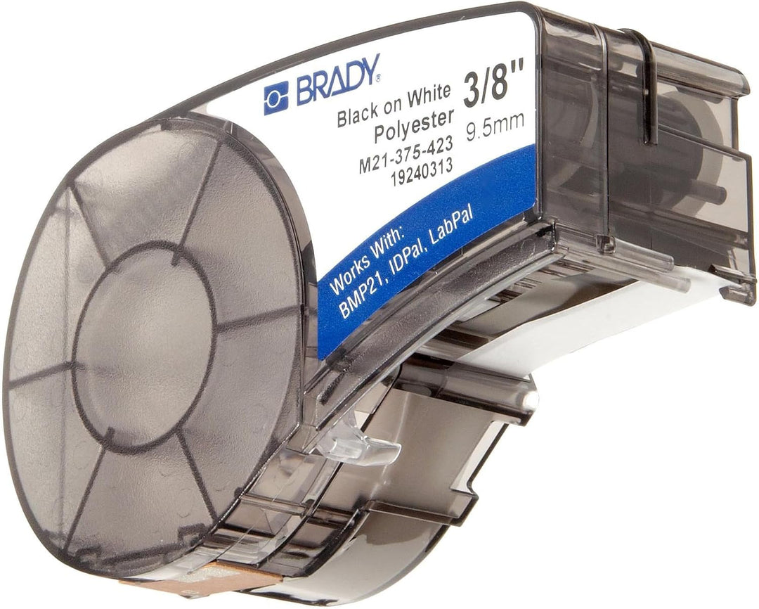 Brady (M21-375-423) Polyesterband für BMP21-PLUS; BMP21-LAB; BMP21 9.53 mm x 6.40 m Schwarz auf Weis