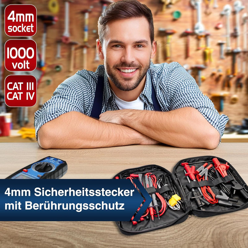 Peak Tech P 8200 – Messzubehör Set für Digital Multimeter Single, Single