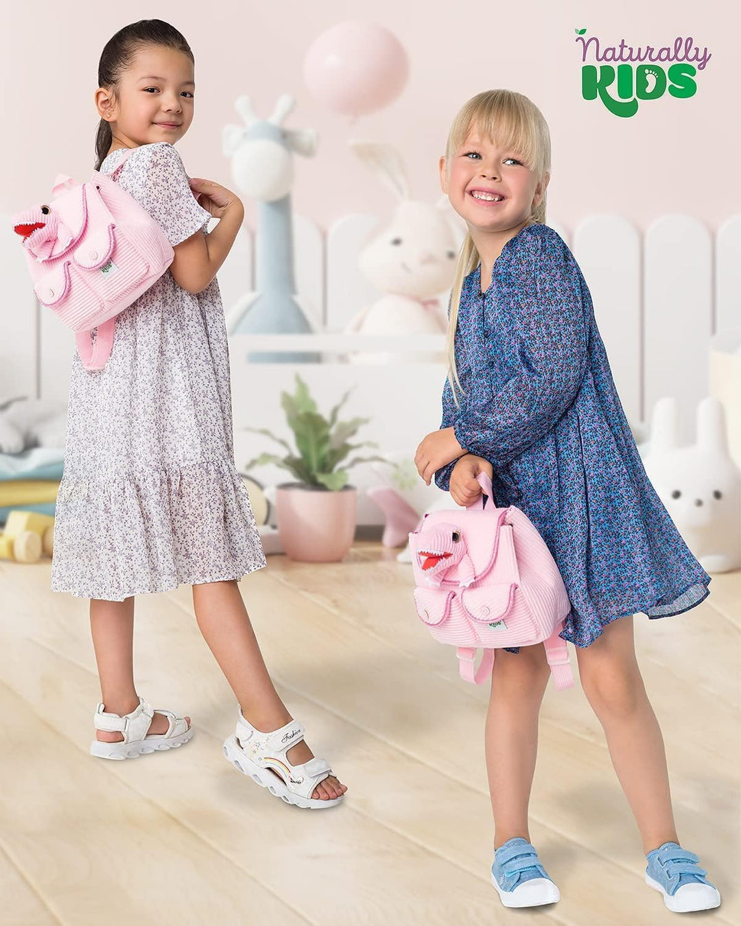 Naturally KIDS Rucksack Kinder m Spielzeug ab 2 Jahre Junge, Mädchen, Kindergartenrucksack Mädchen,