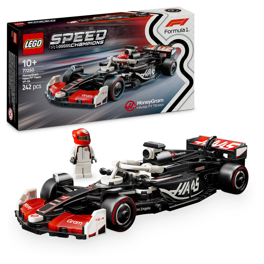 LEGO Speed Champions MoneyGram Haas F1 Team VF-24 Rennauto - Spielzeug mit Formel 1 Minifigur zum Sa