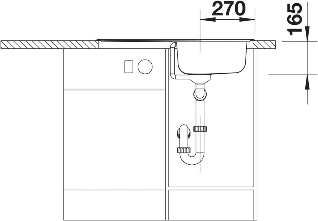 Blanco Tipo 45 S Compact, Küchenspüle Naturfinish