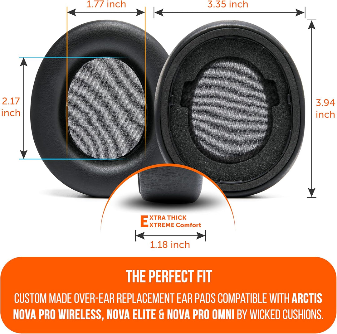 WC PadZ Nova Pro Wireless & Nova Elite – Ersatz-Ohrpolster für Steelseries Arctis Nova Pro Wireless