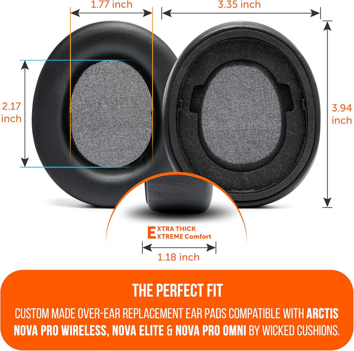 WC PadZ Nova Pro Wireless & Nova Elite – Ersatz-Ohrpolster für Steelseries Arctis Nova Pro Wireless
