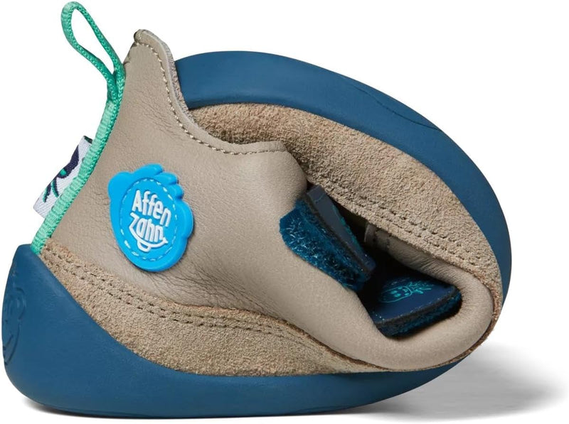Affenzahn Barfussschuh Leder Buddy mit Klettverschluss Weich rutschfest Flexibel Reflektierend für J