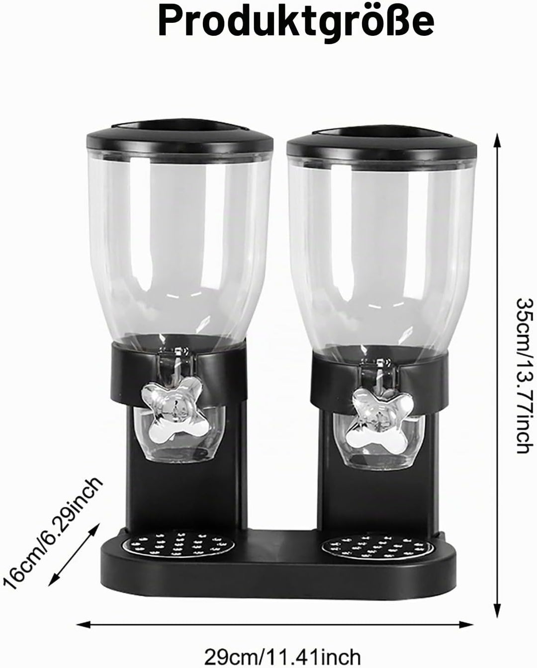 LUPATDY 2er Pack Müslispender 2L, Aufbewahrungsbox Küche Organizer mit Deckel, Cereal Dispenser für