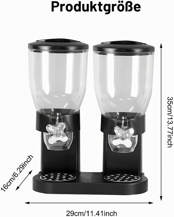 LUPATDY 2er Pack Müslispender 2L, Aufbewahrungsbox Küche Organizer mit Deckel, Cereal Dispenser für