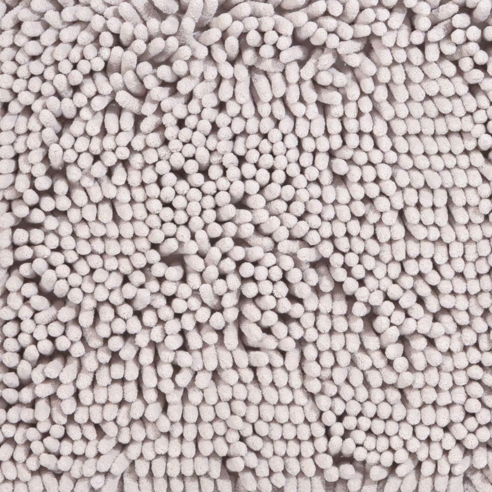 PANA® Chenille WC Vorleger mit U-Ausschnitt für Klo (45x45 cm) • Rutschfester Klo Vorleger mit Aussc
