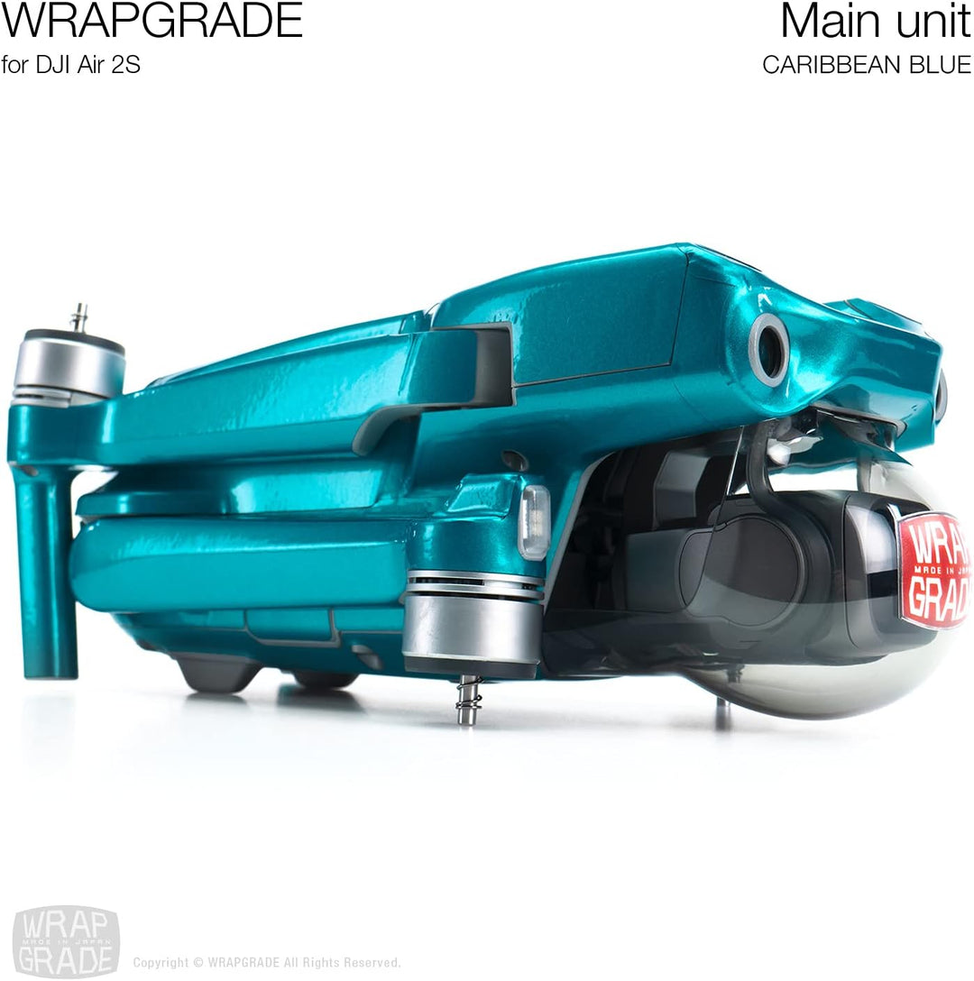 Wrapgrade Main Unit Skin kompatibel mit DJI Air 2S (CARIBBEAN BLUE)