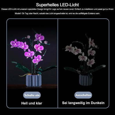 Led Licht Set Kompatibel mit Lego Orchidee (Nur Lichter, kein Baustein), Licht-Kit Compatible with L