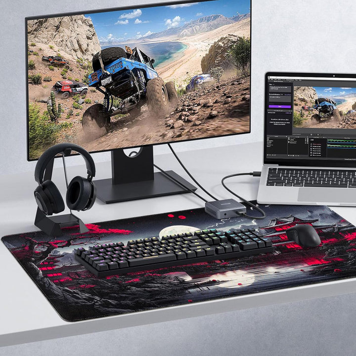 Niviy XXL Gaming Mauspad 900 x 400mm Japan Malerei Mousepad,Überdimensionales Schreibtischunterlage