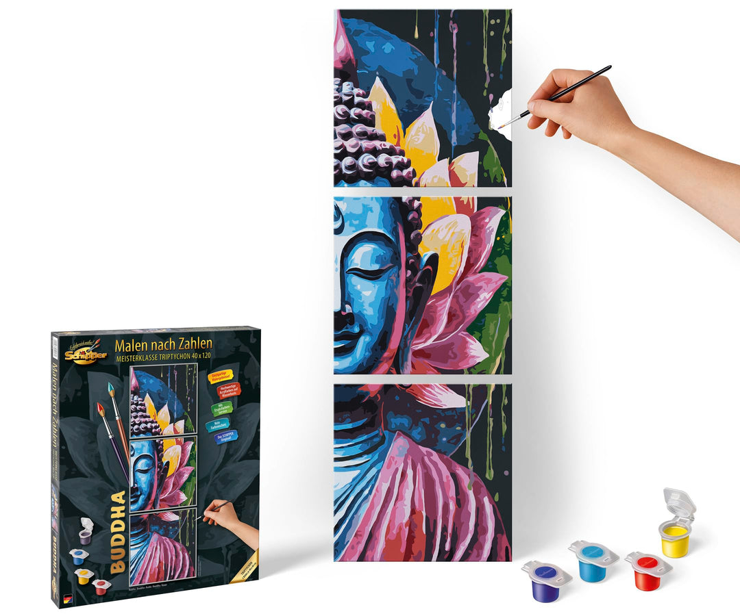Schipper 609470916 Malen nach Zahlen, Buddha - Bilder malen für Erwachsene, inklusive Pinsel und Acr