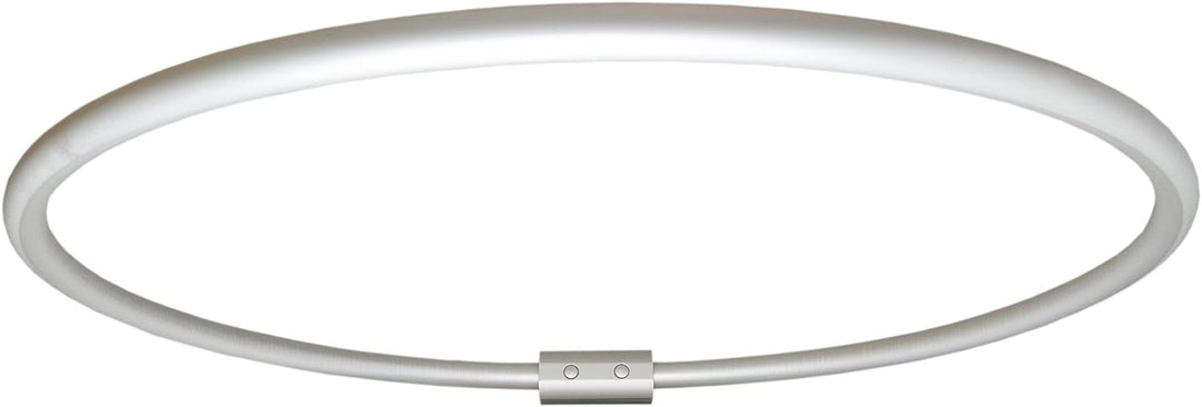 Ekershop ALU RINGSTANGE Eloxiert Chrom Silber Matt RUND Ø 80 cm DUSCHVORHANGSTANGE WINKELSTANGE FÜR