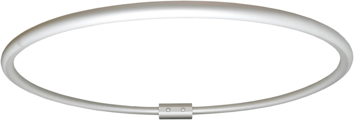 Ekershop ALU RINGSTANGE Eloxiert Chrom Silber Matt RUND Ø 80 cm DUSCHVORHANGSTANGE WINKELSTANGE FÜR