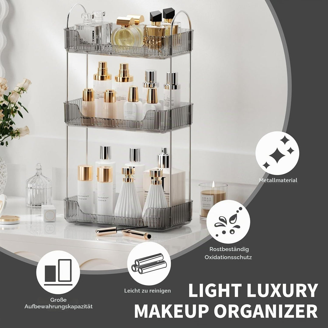Make up Organizer, Kosmetik Organizer, Beauty Organizer, Hautpflege Organizer für Badezimmer (3 Schi