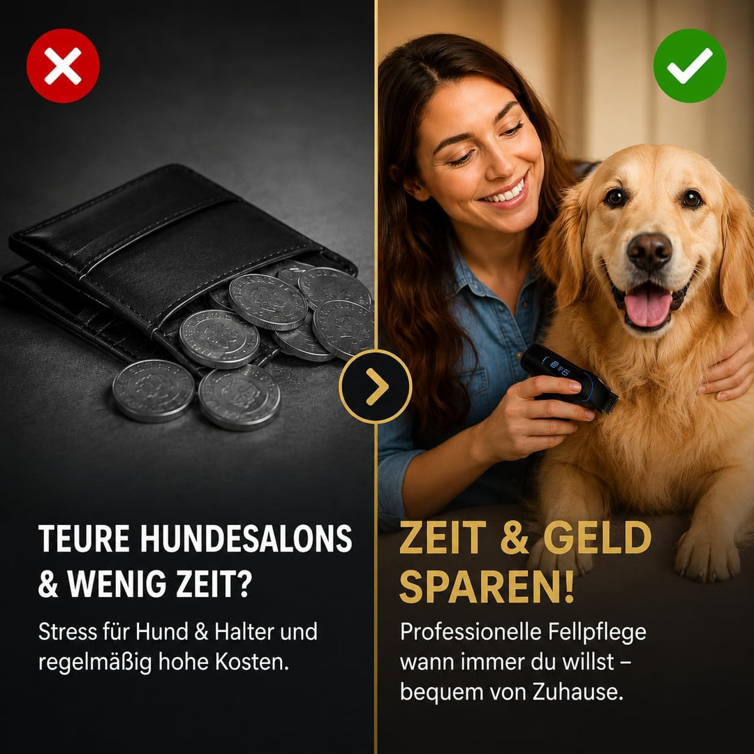 Hundeschermaschine Profi für Hunde & Katzen – FURLO Akkubella 7990 Tierhaarschneidemaschine für dich
