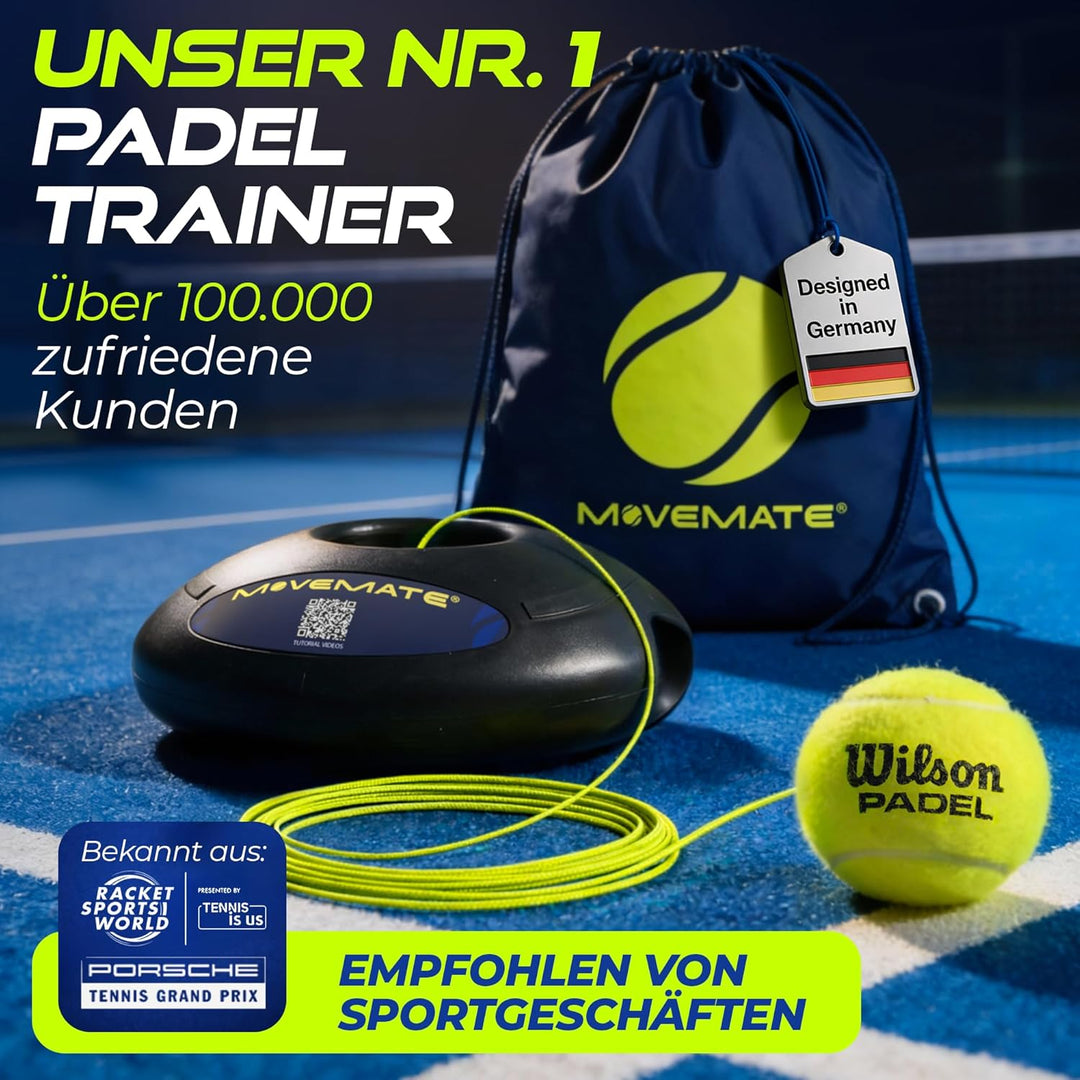 MOVEMATE Padel-Trainer Set mit Wilson® Padelball | innovatives Ballspiel für Draussen, im Garten, im