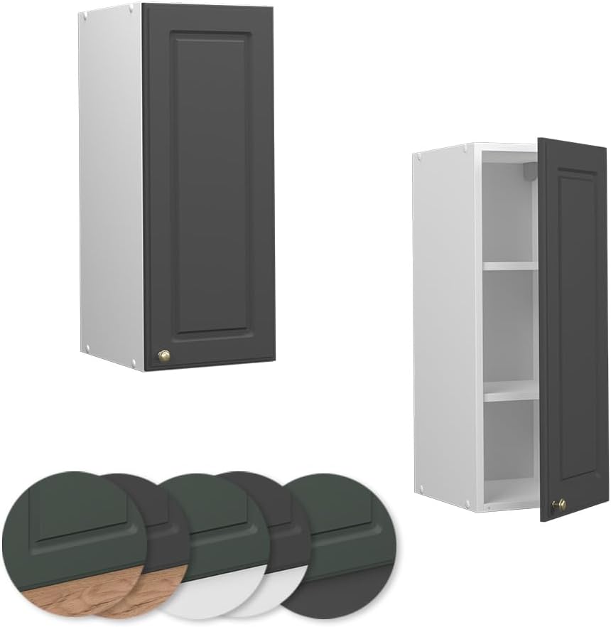 Vicco Hängeschrank Fame-Line, Anthrazit-Gold/Weiss, 30 cm Anthrazit-gold Hängeschrank 30 cm, Anthraz