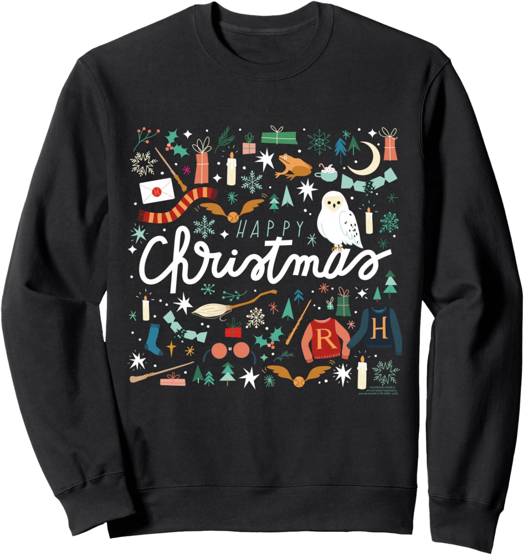 Weihnachten Harry Potter Happy Christmas Collage Sweatshirt
