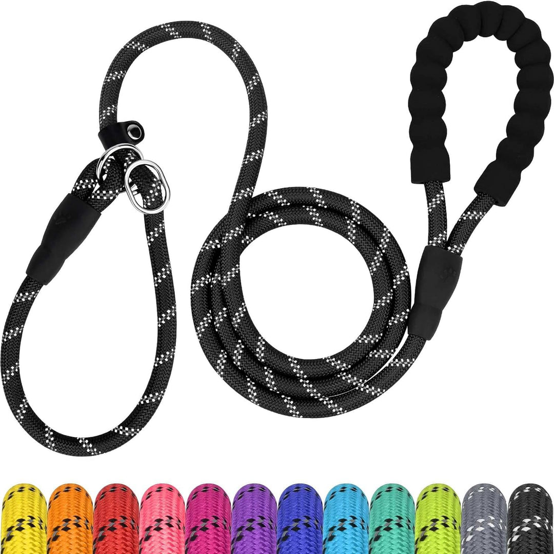 TagME Retrieverleine mit Zugstopp,Reflektierende Seilleine 185 cm Moxonleine,Weicher gepolsterter Gr