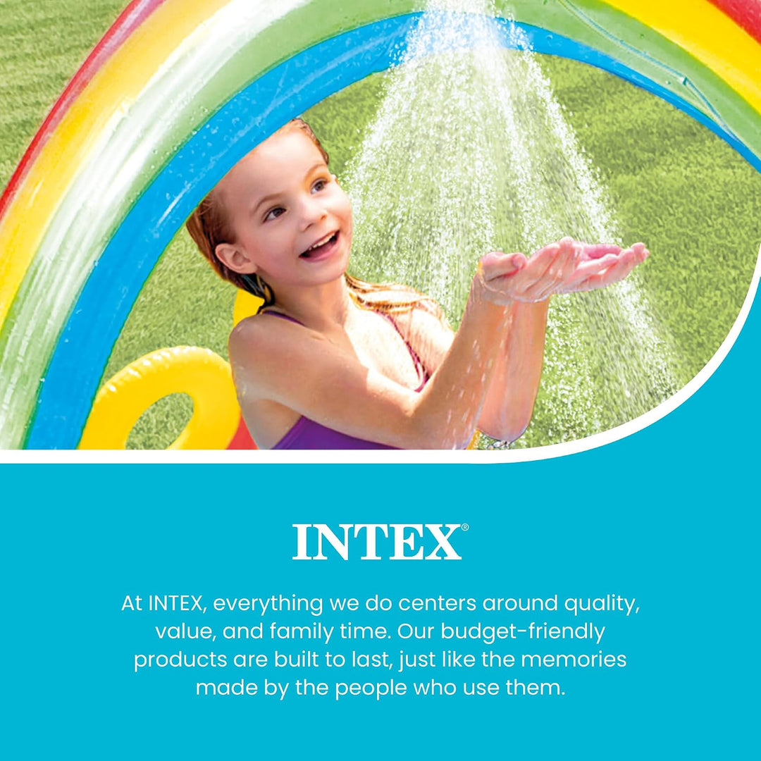 Intex Rainbow Ring Play Center - Kinder Aufstellpool - Planschbecken - 297 x 193 x 135 cm - Für 3+ J