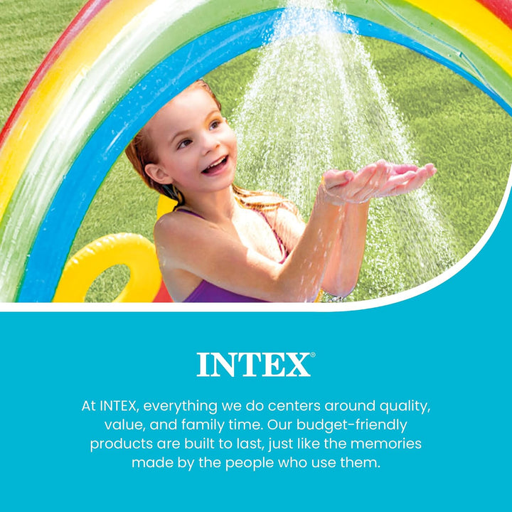 Intex Rainbow Ring Play Center - Kinder Aufstellpool - Planschbecken - 297 x 193 x 135 cm - Für 3+ J