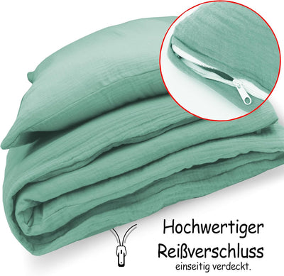 PinkZebra Baby Musselin - Bettwäsche 80 x 80 cm + 35 x 40 cm, Kinderbettwäsche aus ohne GMO 100% Bio