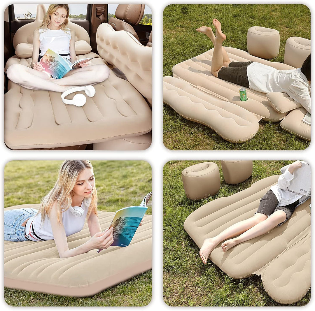 Ergocar Auto Luftmatratze Camping Matratze Aufblasbar 2 Personen mit Kissen Luftmatratze SUV MPV Auf