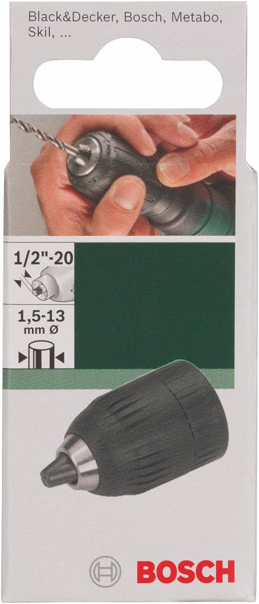 Schnellspannbohrfutter (2 Hülsen, Spannbereich 1.5 - 13 mm, Aufnahme 1/2 Zoll - 20, Rechts- und Link